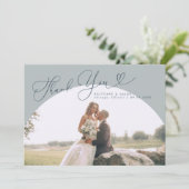 Carte De Remerciements Script Mariage Arche Bleu Arche Arche Arche (Debout devant)