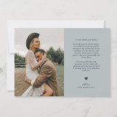 Carte De Remerciements Script Mariage Arche Bleu Arche Arche Arche (Dos)