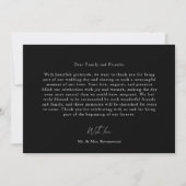 Carte De Remerciements Script Modern Wedding 2 Photos Thank You Card (Dos)