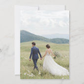 Carte De Remerciements Script moderne Boho Mariage photo (Dos)