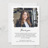 Carte De Remerciements Script moderne élégant 2-Photo Funérailles/Mémoria (Dos)