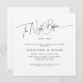 Carte De Remerciements Script Moderne La Nuit Avant Le Dîner De Répétitio (Devant / Derrière)