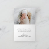 Carte De Remerciements Script moderne lumière violet photo Baptême (Intérieur)