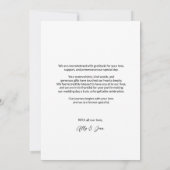 Carte De Remerciements Script moderne Mariage photo simple (Dos)