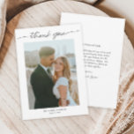 Carte De Remerciements Script moderne Mariage photo simple<br><div class="desc">Script moderne Simple Photo Mariage Carte de remerciements. Cliquez sur le bouton Modifier pour personnaliser cette conception en fonction de vos besoins.</div>