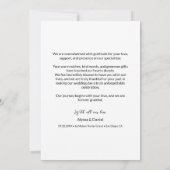 Carte De Remerciements Script moderne Mariage photo simple (Dos)