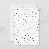 Carte De Remerciements Script moderne noir et blanc (Dos)