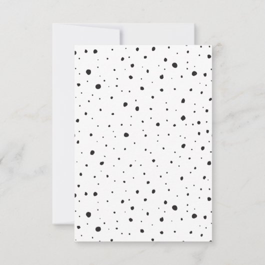 Carte De Remerciements Script moderne noir et blanc (Dos)