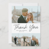 Carte De Remerciements Script moderne Simple 4 Mariage photo (Devant)