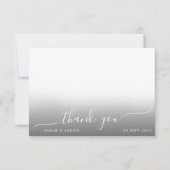 Carte De Remerciements Script photo moderne simple Boho Mariage frontalie (Devant)