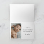 Carte De Remerciements Script Présentant la photo de bébé (Intérieur)