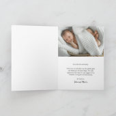 Carte De Remerciements Script Présentant la Photo de Bébé (Intérieur)