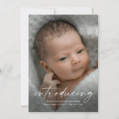 Carte De Remerciements Script Présentant la photo de bébé (Devant)