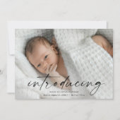 Carte De Remerciements Script Présentant la Photo de Bébé (Devant)