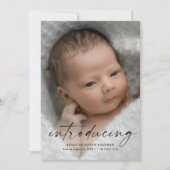 Carte De Remerciements Script Présentation de la photo bébé (Devant)