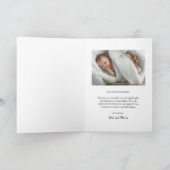 Carte De Remerciements Script Présentation de la photo bébé (Intérieur)