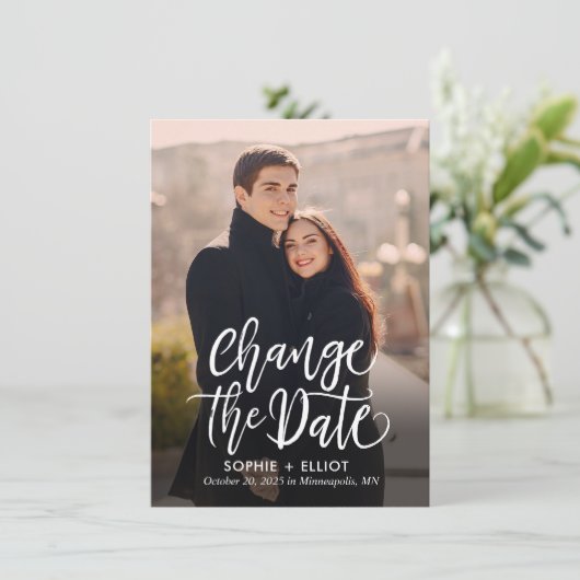 Carte De Remerciements Script Rapide MODIFICATION DE LA COULEUR Modifier (Debout devant)