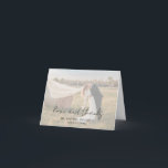 Carte De Remerciements Script rustique Photo Mariage moderne<br><div class="desc">Carte de remerciements photo moderne avec un design simple avec "amour et merci" dans une typographie script de style rustique avec vos noms et date mariage sur votre photo préférée avec une superposition opaque. Cette carte de remerciements élégante à la disposition minimaliste conviendra à tous les styles de mariage.</div>