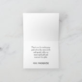Carte De Remerciements Script Silver Gradué | Faux Metallic tendance (Intérieur)