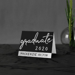 Carte De Remerciements Script Silver Gradué Faux Metallic tendance