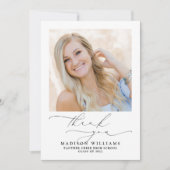 Carte De Remerciements Script simple élégant 3 - Diplôme photo (Devant)