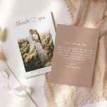 Carte De Remerciements Script simple et élégant minimaliste photo Mariage<br><div class="desc">Ce carte de remerciements simple et minimaliste de mariage photo sera la meilleure façon de remercier tous vos invités mariages. Personnalisez avec une photo mariage. Tout le texte à l'avant et à l'arrière peut être modifié pour créer votre propre message unique.</div>