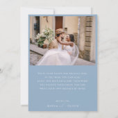 Carte De Remerciements Script Whimsical | Photo Dusty Blue Flat (Dos)