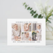 Carte De Remerciements Se souvenir d'une vie moderne simple 4 photo Colla (Debout devant)