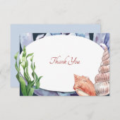 Carte de remerciements Sea Life (Devant / Derrière)
