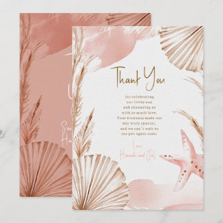 Carte De Remerciements Sea You Soon Baby Thank You Card | Coastal Boho