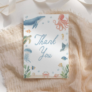 Carte De Remerciements Sea You Soon Sous l'Océan Baby Shower