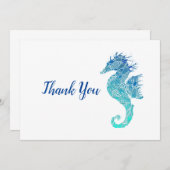 Carte De Remerciements Seahorse (Devant / Derrière)
