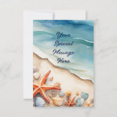 Carte De Remerciements Seashore Bliss Beach Party (Dos)