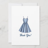 Carte De Remerciements Seaside Stripes Celebration Birthday (Dos)