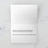 Carte De Remerciements Secourt pour animaux de compagnie classique ou Ass (Intérieur)