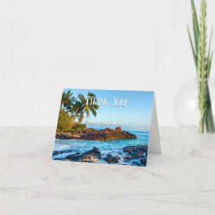 Carte De Remerciements Secret Beach Maui, Tropical, Paradis, Mariage