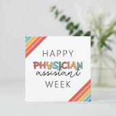Carte De Remerciements Semaine heureuse des adjoints de médecin (Debout devant)