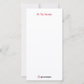 Carte De Remerciements sensations de tarot - le Hermite (Dos)