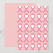 Carte De Remerciements Sensibilisation au cancer du sein (Devant / Derrière)