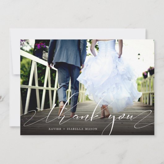 Carte de remerciements sensible de photo de (Devant)