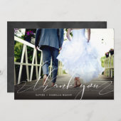 Carte de remerciements sensible de photo de (Devant / Derrière)