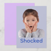 Carte De Remerciements Sentiments d'enfant choqué (Devant / Derrière)