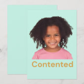 Carte De Remerciements Sentiments d'enfant content (Devant / Derrière)