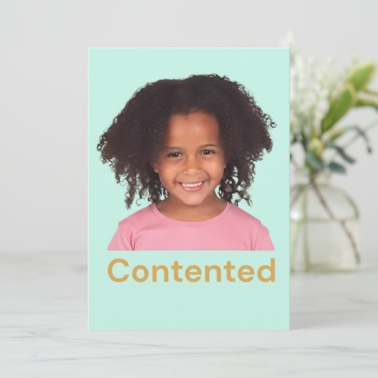 Carte De Remerciements Sentiments d'enfant content (Debout devant)