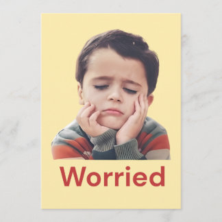 Carte De Remerciements Sentiments d'enfant inquiet