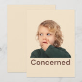 Carte De Remerciements Sentiments des enfants concernés (Devant / Derrière)