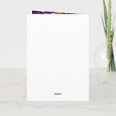 Carte De Remerciements Séquines violette foncée et or Agate Anniversaire (Dos)