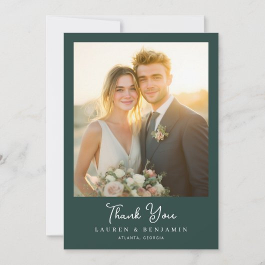 Carte De Remerciements Serene Mountain Wedding (Devant)