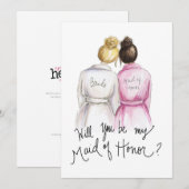 Carte De Remerciements Serez-vous mes MOH ? Domestique de petit pain de (Devant / Derrière)