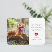 Carte De Remerciements Série simple à deux photos (Debout devant)